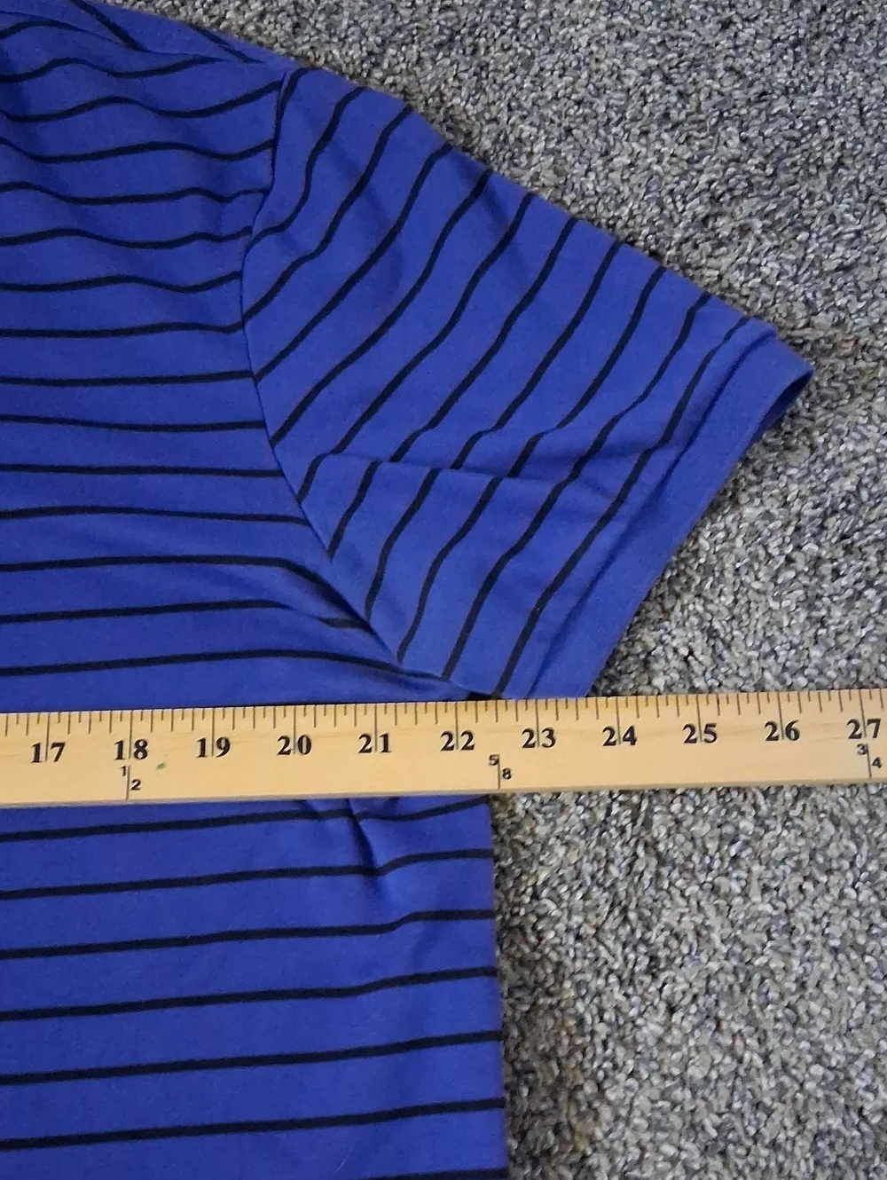 Polo Ralph Lauren Pima Soft Touch Striped Polo Shirt Blue Black Large